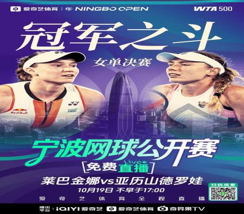 决赛之夜！2025宁波网球公开赛女单决赛：莱巴金娜vs亚历山德罗娃